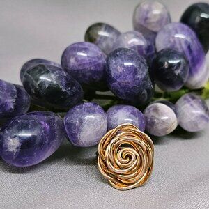 NWOT!!  Handmade Ring!!  12ga Copper Wirewrapped Rose Swirl,  Size 5 3/4